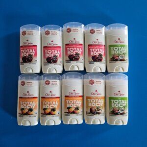 (10) Old Spice Total Body Deodorant – Aluminum Free – Assorted Scents